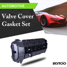 SCITOO Engine Valve Cover with Gasket 11127512839E Replacement for BMW X3 X5 Z4 325Ci 325Xi 330Ci BMW 525i 530i 2002-2006 Valve Cover Gasket Set