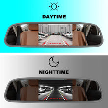Niloghap HD 720P Backup Camera with 4.3'' Mirror Monitor for Cars,IR Night Vision with Dynamic Trajectory Guide Line Reverse Camera for Car Pickup Truck SUV RV Van