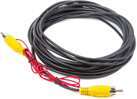 Yasoca RCA Male to Male Plug Car Reverse Reversing Rear View Parking Backup Camera Video Audio Extension Cable with Detection Trigger Wire 10 Meters 32ft