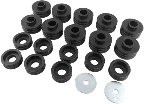 ACauto KF04050BK Black Polyurethane Body Frame Cab Mount Set Bushing Kit for 1999-2017 Ford F250 F350 2/4WD
