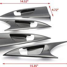 Xotic Tech ABS Carbon Fiber Pattern Car Interior Auto Gear Shift Knob Frame Cap Cover Trim Protective for Honda Civic 2016 2017 2018 2019 2020