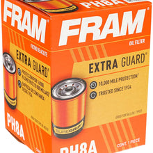 FRAM Extra Guard PH8A, 10K Mile Change Interval Spin-On Oil Filter