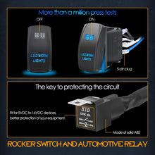 Nirider Wiring Harness 1 Lead, 12V 40A Rock Switch Relay Fuse Nylon Wiring Harness Kit for LED Light Bars Fog Lights Work Lights Driving Lights Offroad LED Pods Wire Kit for Truck UTV ATV Boat