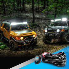 Nilight LED Light Bar Wiring Harness Kit 12AWG Heavy Duty 12V 5Pin Rocker Switch Laser On off Waterproof Switch Power Relay Blade Fuse-1 Lead,2 Years Warranty