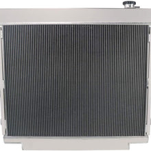 CoolingSky 62MM 4 Row Core Aluminum Radiator Compatible with Ford F250 F350& Super Duty Truck 6.9L 7.3L V8 Diesel Models 1983-1994
