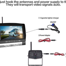 OYT HD 1080P Wireless Backup Camera with 7 Inch DVR Monitor IPS Split Screen High-Speed Rear View Observation System for RVs,Trailers,Trucks,Fifth Wheels IR Night Vision Stable Digital Signals