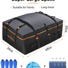 Rooftop Cargo Carrier Car Top Carrier, 20 Cubic Feet 100% Waterproof Car Roof Bag, Roof Rack Cargo Carrier with Anti-Slip Mat + 10 Reinforced Straps Fits All Vehicle with/Without Rack