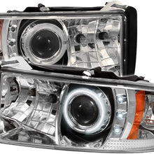Spyder 5010063 Dodge Ram 1500 94-01 / Ram 2500/3500 94-02/99-01 Ram Sport - Projector Headlights - CCFL Halo - LED (Replaceable LEDs) - Black - High 9005 (Included) - Low H1 (Included)