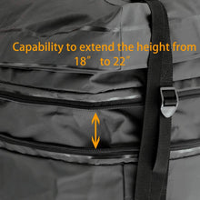 CZC AUTO Expandable Hitch Cargo Carrier Bag 9.5 cu. ft Extends to 11.6 cu. ft, Waterproof/Rainproof/Weatherproof, for Car Truck SUV Vans' Hitch Trays Hitch Baskets, Safe Steady Durable Soft Black