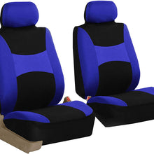 FH Group FB030102 Light & Breezy Gray/Black Cloth Seat Cover Set Airbag & Split Ready- Fit Most Car, Truck, SUV, or Van