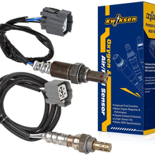 Kwiksen Heated 2Pcs Air Fuel Ratio O2 Oxygen Sensor 1 Sensor 2 Upstream Downstream 234-9040 234-4363 Replacement for Honda Accord 2.4L Calif 2003-2007