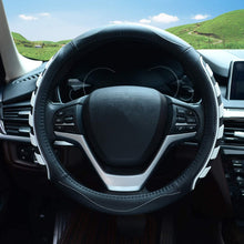 Car Steering Wheel Cover with Durable PU Leather, Universal 15 inch Fit for Car Truck SUV, Breathable Anti Slip Auto Steering Wheel Covers for Men and Women, White