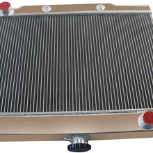 CoolingSky 55MM 3 Row Core Aluminum Radiator for 1972-86 Jeep CJ5 CJ6 CJ7 w/GM Chevy SBC Engine Conver.