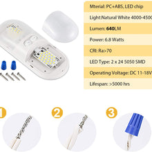 Kohree 12V Led RV Ceiling Dome Light RV Interior Lighting for Trailer Camper with Switch, White, 600 Lumens (Natural White 2-Pack)