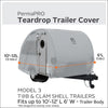 Classic Accessories - 80-399-161001-RT Over Drive PermaPRO Teardrop Trailer Cover, Fits 10' - 12'L x 6'W T@b & Clam Shell Trailers