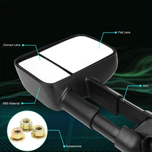 SCITOO Towing Mirrors Fit Chevy GMC Exterior Accessories Mirrors Fit 1999-2007 Chevy/GMC Silverado/Sierra 1500 2500HD 3500HD with Convex Glass Manual Controlling and Telescoping Features