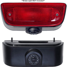 Roof Mount Infared Rear View Safety Camera Third Brake Light Backup Camera,Waterproof Vans 3rd Brake Light Replacement Camera for Nissan NV200 & Chevy City Express Transporter Truck Van