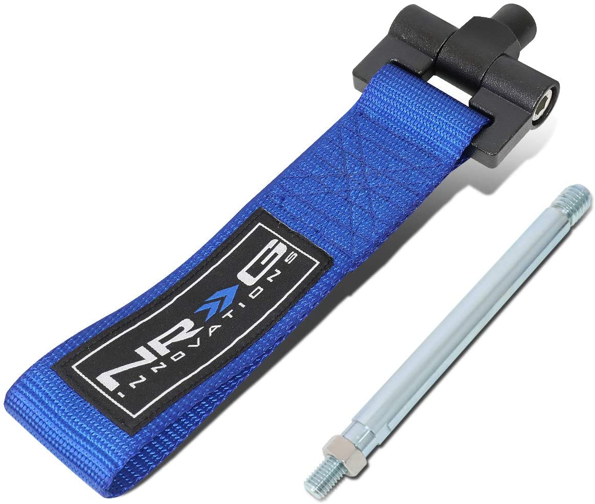 TOW-180BL Front Bumper Tow Strap Towing Hook Belt Replacement for VW Cabrio 99-02 /Jetta Golf 99-05