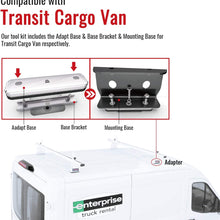 AA-Racks Model AX302 Aluminum Van Ladder Roof Rack System Fits for 2013-On RAM ProMaster/ 2015-On Transit - 2 Bar 72'', White