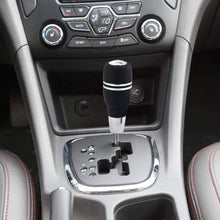 Thruifo Push Button Car Knob Shifter Head, Aluminum Alloy Gear Stick Shift Fit Most Automatic Vehicles, Black