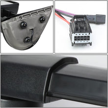 Pair Black Manual Telescoping Amber LED Turn Signal Lights Towing Mirrors Replacement for Silverado Sierra GMT900 07-14