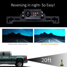 Wireless Backup Camera System, IP69K Waterproof Wireless License Plate Rear View Camera, Night Vision and 4.3’’ Wireless Mirror Monitor for Cars, Trailer, RV, Pickup Trucks, Cargo Vans, etc.