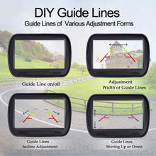 LeeKooLuu F03 HD Wireless Backup Camera Monitor Kit Digital Signals Hitch Rear/Front View High-Speed Observation System for Trucks,Cars,Campers,Van Super Night Vision Waterproof DIY Guide Lines