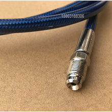 WHWEI AN3 Motorcycle Brake Oil Hose Line Stainless Steel Braided PTFE Pipe with M10X1 Male Fittings (Color : 44CM)