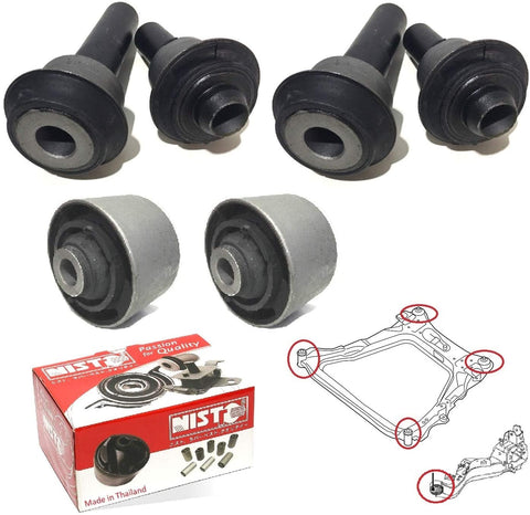 NISTO Engine Cradle Subframe Crossmember + Rear Trailing Arm Bushing Bush For 2007-2018 Nissan Rogue