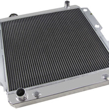 OzCoolingParts 87-06 Jeep Wrangler Radiator, Upgrade 4 Row Core Aluminum Radiator for 1987-2006 1988 1989 04 05 Jeep Wrangler YJ TJ 2.4L- 4.2L Engine