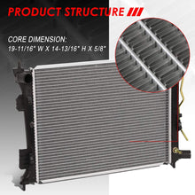 13253 OE Style Aluminum Core Cooling Radiator Replacement for Accent Rio 1.6L 12-17