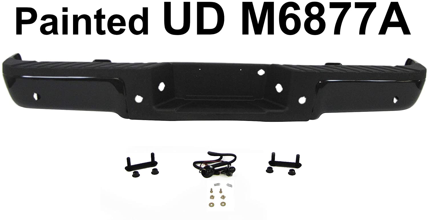 REAR BUMPER Painted Ebony Black FULL ASSY WITH SENSOR HOLE FO1103167