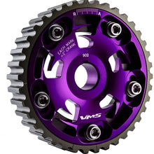 VMS RACING Adjustable Fang CAM GEAR in PURPLE Anodized Machined CNC Billet Aluminum Compatible with Honda Civic D15 D16 1.5L 1.6L SOHC 96-00 1996-2003