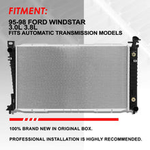 1609 OE Style Aluminum Core Cooling Radiator Replacement for Ford Windstar 3.0L 3.8L AT 95-98