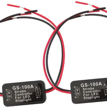 Gxcdizx set of 2 Flash Strobe Controller Car Flasher Module for Brake Light Tail Stop Light