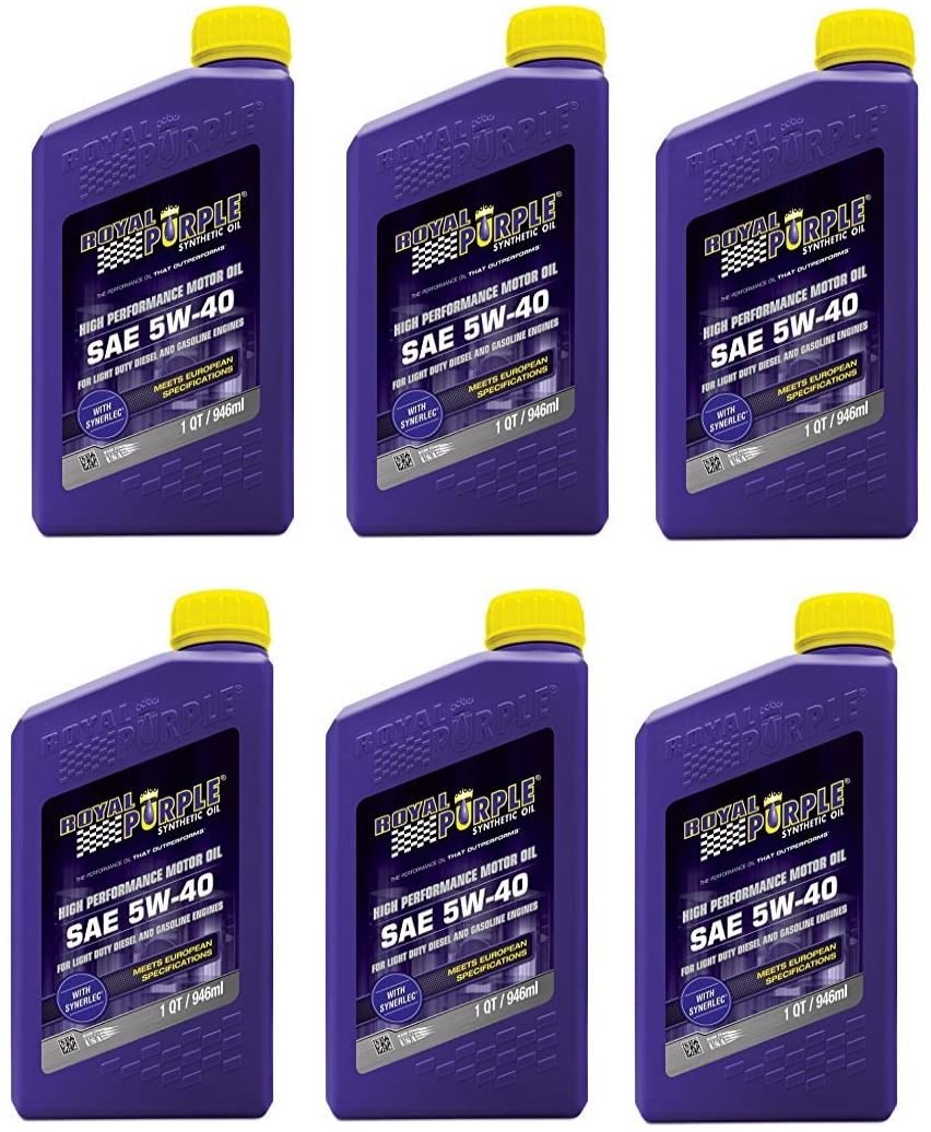 Royal Purple API Licensed Enhanced Additive Technology Synthetic Motor Oil 5W40 - Fuel Efficiency - 1 qt (Case of 6)