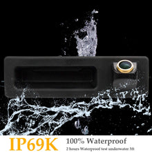 HD 1280x720p Golden Camera for BMW 3er F30 5er F10 F11 X3 F25 BMW 315i 320Li/530i/328i/535Li/520Li,3nd Generation Camera Rear View Reversing Backup Camera Night Vision Waterproof Backing Camera