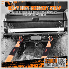 HORUSDY Recovery Tow Strap 3" x 30Ft - Heavy Duty 32,000 LBS Break Strength, 3/4 D Ring Shackles (2pcs), Recover Your Vehicle Stuck in Mud/Snow.