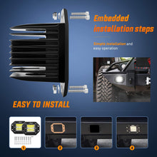 Nilight 2PCS 42W Flush Mount LED Light Pods Upgraded Spot Flood Combo Beam Driving Light LED Work Light Backup Light Reverse Light Grill Mount Light for Offroad 4x4 Truck SUV Jeep, 2 Years Warranty
