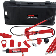 Porto-Power B65115 Black/Red Hydraulic Body Repair 19 Piece Kit - 10 Ton Capacity