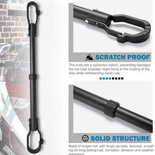 BUNKER INDUST Bike Bar Bicycle Top Tube Cross-bar Rack, Adjustable Frame Adapter for Bike Rack, Suit Y-Frame Children Ladies Mountain Road Bikes