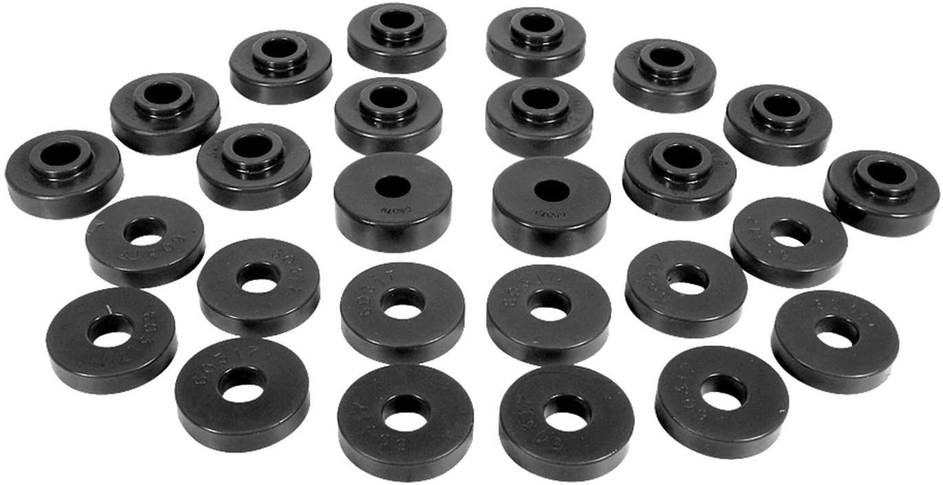 Prothane 1-108-BL Black Body Mount Bushing Kit - 26 Piece