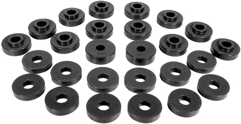 Prothane 1-108-BL Black Body Mount Bushing Kit - 26 Piece