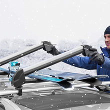 MaxKare Ski & Snowboard Car Racks Universal for 6 Pairs Skis/4 Snowboards Aviation Aluminum Resistant to -60°C Upgraded Ski Rack 33inch Fit Wing/Oblate/Square Crossbars