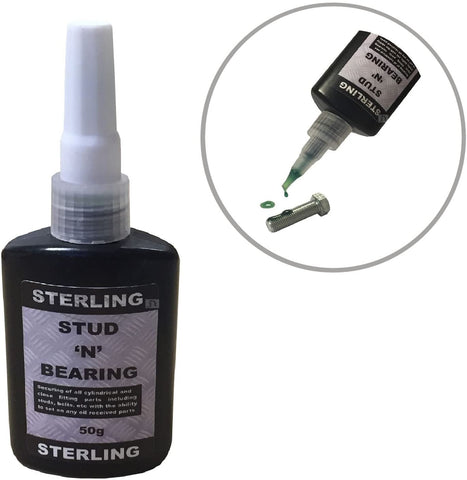Stud & Bearing 50g Nut Bolt & Stud Thread Lock Seal, Green Grade Low Strength