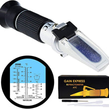 Kücheks 5-in-1 Automotive Battery Antifreeze Refractometer Afor Specific Gravity, Windshield Screenwash Fluid, Freezing Point Measurement Tester Meter Coolant Condition