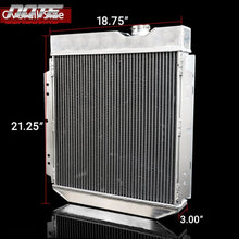 62mm Aluminum Racing Radiator Stop Leak Replacement For FORD MUSTANG/SHELBY V8 I6 MT&AT 1964-1966 Silver