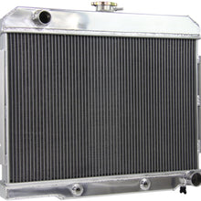 Primecooling 3 Row All Aluminum Radiator +Fan (12 Inches Dia.) Shroud for 1972-86 Jeep CJ Series w/GM Chevy SBC Engine Conver.