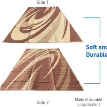 EasyGoProducts Outdoor Patio Mat – Reversible RV Camping Mat – Carrying Strap (9x18 Brown) (EGP-RVM-007-1)