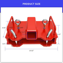 Maxiii Clamp On Forklift Hitch Receiver Dual Pallet Forks Trailer Towing Adapter 2" Insert Capacity 6500lbs Attachments